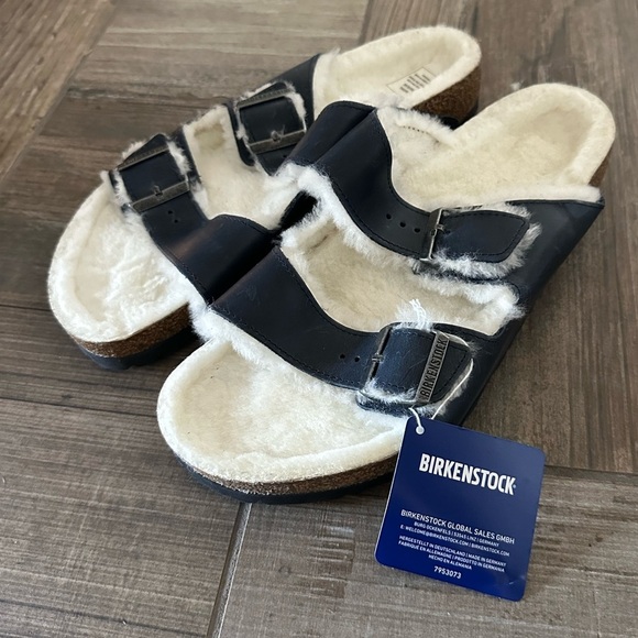 Birkenstock Arizona Suede Shearling Sandals Men’s size 10 main image 9
